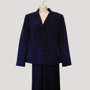 Travis Ayers Jacket Pants Suit Set Womens 16 Dark Purple Lined Long Sleeve
